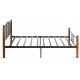 Кровать АТ-915 (Queen bed), красный дуб/черный