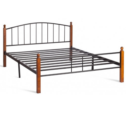 Кровать АТ-915 (Queen bed), красный дуб/черный