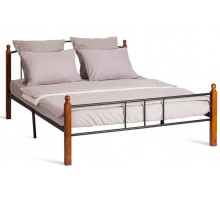 Кровать АТ-915 (Queen bed), красный дуб/черный