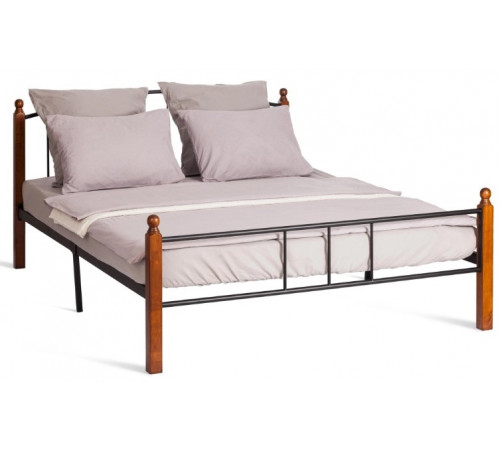 Кровать АТ-915 (Queen bed), красный дуб/черный