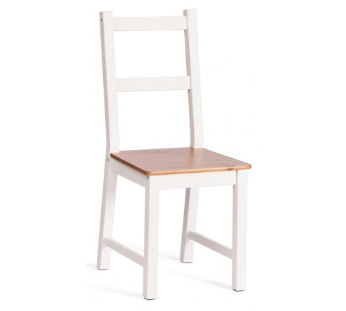 Обеденный комплект Соната (стол + 4 стула) / Sonata dining set массив сосны, антик/белый