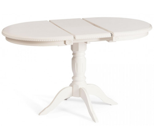 Стол СТЕФАНО/STEFANO бук, мдф, 100+30x80x77см, Ivory white