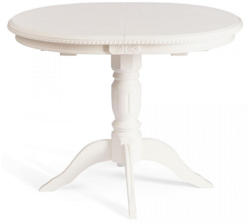 Стол СТЕФАНО/STEFANO бук, мдф, 100+30x80x77см, Ivory white