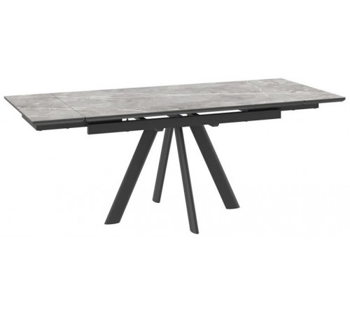 Стол JACK-140 (Stone grey st cer/черный) 140(30+30)х85