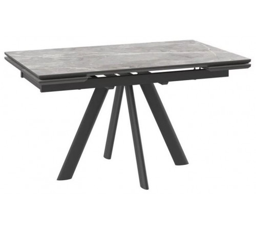 Стол JACK-140 (Stone grey st cer/черный) 140(30+30)х85