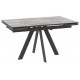 Стол JACK-140 (Stone grey st cer/черный) 140(30+30)х85