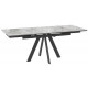 Стол JACK-140 (91stone grey gloss st cer/черный) 140(30+30)х85