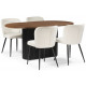 Обеденная группа Барон 160 х 90 орех кантри/light beige / black
