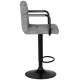 Стул барный DOBRIN KRUGER ARM BLACK серый вельвет (LAR-E2041-25)