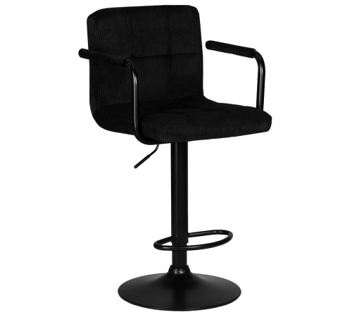 Стул барный DOBRIN KRUGER ARM BLACK черный вельвет (LAR-E2041-52)