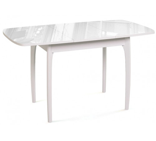 Стол DikLine M40 белый/стекло белое optiwhite