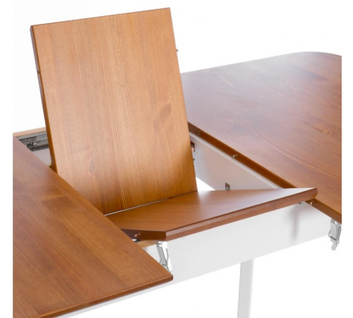Стол Соната Люкс раздвижной/Sonata Lux extension table, 120(150)х75х75 см антик/белый