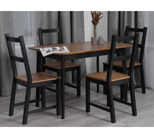 Стул Соната / Sonata chair массив сосны, 41х50х95 см, антик/чёрный
