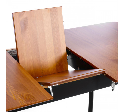 Стол для кухни Соната Люкс раздвижной/Sonata Lux extension table, 120(150)х75х75 см антик/черный