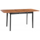 Стол для кухни Соната Люкс раздвижной/Sonata Lux extension table, 120(150)х75х75 см антик/черный