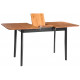 Стол для кухни Соната Люкс раздвижной/Sonata Lux extension table, 120(150)х75х75 см антик/черный