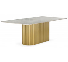 Стол Ривера 220x110 brecha crema / золото