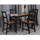 Стол на кухню Соната Люкс/ Sonata Lux table, 120х75х75 см массив сосны, антик/чёрный