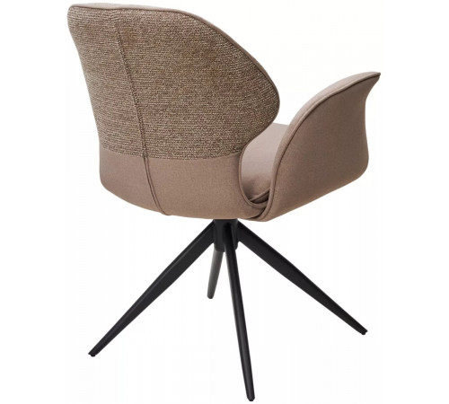 Стул LENNE 360 град. поворот., латте MILAN-430, ткань/ MOHAIR-440, ткань/ Черный, ®DISAUR