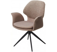Стул LENNE 360 град. поворот., латте MILAN-430, ткань/ MOHAIR-440, ткань/ Черный, ®DISAUR