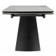 Стол Симмонс 180(260)x90 statuario titan gloss / черный / орех дуб монтана
