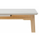 Стол Halmar 140(180)x80 белый спеченный камень / светлое дерево