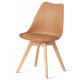Стул TULIP (mod. 73-1) дерево/пластик/экокожа, 47,5x55x80 см, Бежевый (Latte)