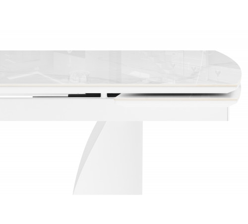 Стол Готланд 180(240)x90 statuario titan gloss / белый