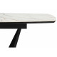 Стол обеденный Вейл 160(205)х89 gilt white / черный