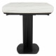 Стол обеденный Вейл 160(205)х89 gilt white / черный