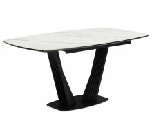 Стол Вейл 160(205)х89 gilt white / черный