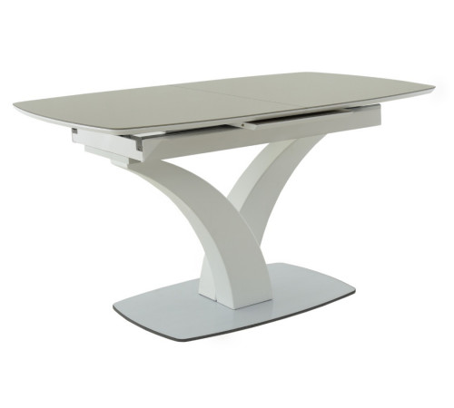 Стол обеденный Нотр Дам MODERNE стекло OPTIWHITE 1400(1800)*850 капучино