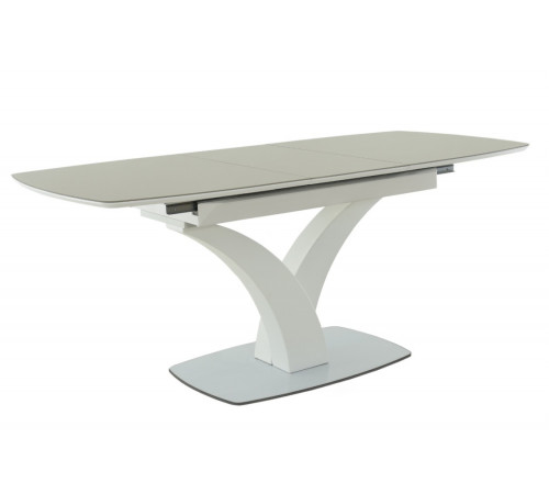 Стол обеденный Нотр Дам MODERNE стекло OPTIWHITE 1400(1800)*850 капучино