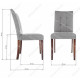 Стул Madina dark walnut / fabric grey