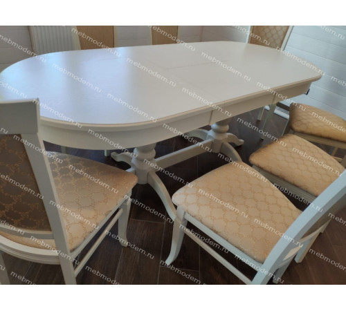 Стол раздвижной Leset Каролина 1P слоновая кость
