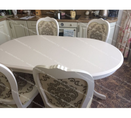 MK-1215-BW Стол OL-T6EX Olivia Butter White