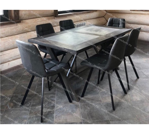 Стул CHILLI SQUARE RU-08 PU антрацит, PU