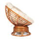 Кресло-качалка Папасан/Papasan (W 23/01 B) /с подушкой/ 115х78х104см, коньячный, ткань старт