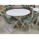Стул CHILLI SQUARE мятный, ткань UF860-11B/белый