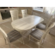 Обеденная группа SIENA SA-T6EX/SA-SC Ivory White ткань 180-19