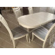 Обеденная группа SIENA SA-T6EX/SA-SC Ivory White ткань 180-19