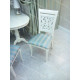Обеденная группа Eva+Siena Ivory White ткань бирюзовая (H180-19)