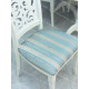Обеденная группа Eva+Siena Ivory White ткань бирюзовая (H180-19)