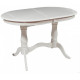 Обеденная группа Eva+Siena Ivory White ткань бирюзовая (H180-19)