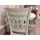 Обеденная группа Eva+Siena Ivory White ткань бирюзовая (H180-19)