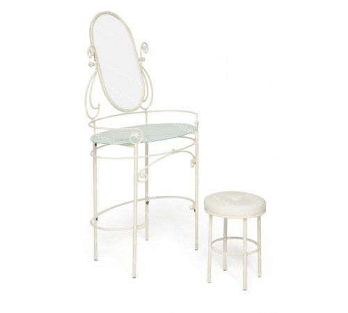 Туалетный столик с пуфиком 9909 Antique White
