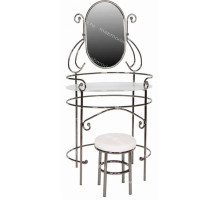 Туалетный столик с пуфиком 9909 Black Nickel