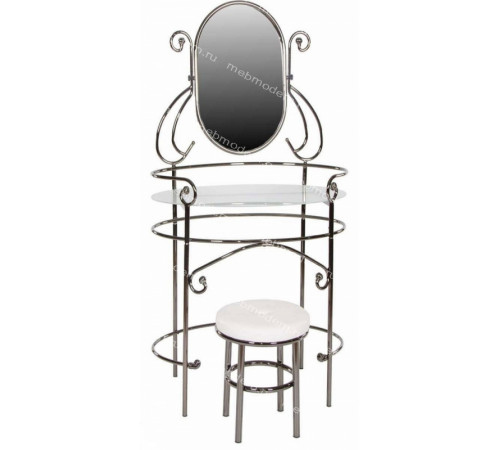 Туалетный столик с пуфиком 9909 Black Nickel